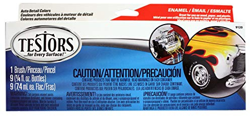 Testors Auto Detail Enamel Paint Set, .25 oz bottles,Multicolor