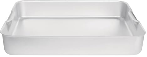 Vogue Tiefe Bratpfanne 610 mm, Tiefes Backblech aus Aluminium, Maße: 100 (H) x 610 (B) x 455 (T) mm, Integrierte Griffe, K416