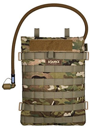 Source Tactical Gear Razor Hydration Pouch with WLPS 3L Low Profile Hydration Bladder - MOLLE Integration Based Ballistic Vest - Leakproof Widepac Closure 100oz