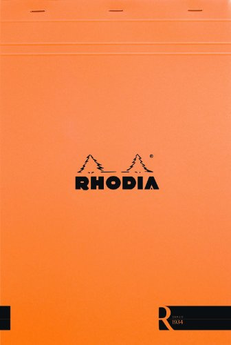 RHODIA(ロディア) Rodia cf192011 Notepad Block R No.19 (A4+), 70 Sheets, Ruled, Ivory, 90 mg Vellum Paper, Water Repellent Cover, Perforated Orange