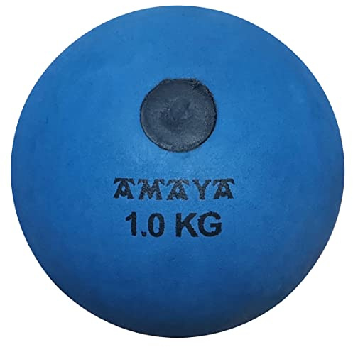 AMAYA - PELOTA LANZAMIENTO PESO 1 kg. - VIMSP-240-570100 AMAYA SPORT Palla da lancio del peso, palla da lancio del peso in vinile, esercizi di fitness funzionale, palla medica, mobilità degli arti, impugnatura ruvida e antiscivolo (1000 g)