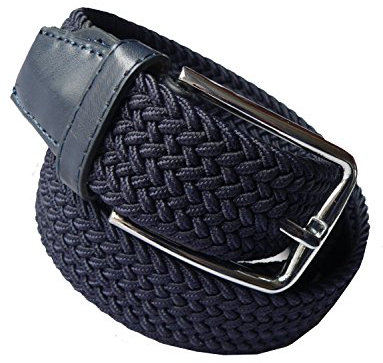 LisaModa Unisex Stretch Flechtgürtel Blau Bundmaß 85-115cm