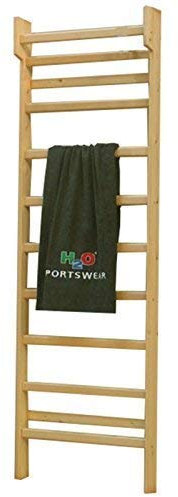 Dynamic24 Holz massiv Sprossenwand 225x70cm Klettergerüst Turnwand Kletterwand Sport Gerüst Fitness Kieferholz (1 Stück)