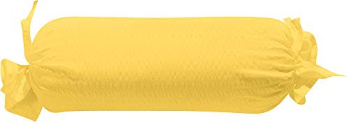 Erwin Müller Nackenrollenbezug Seersucker Uni Serie Rosenheim - pflegeleicht, bügelfrei, mit Bindebändchen