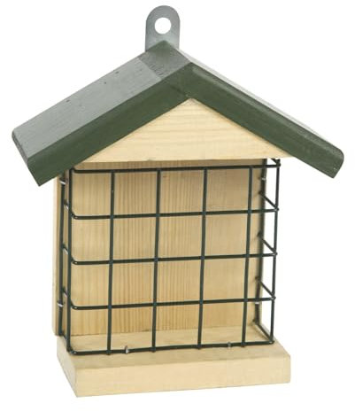CJ Wildlife 350551015 Wildvogel-Futterhaus Wand-Energieblockhalter Ohio aus FSC-Holz - empfohlen vom NABU und dem LBV
