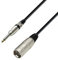 Adam Hall 3 Star Series 10m XLR Male to 6.3mm Jack Mono Microphone Cable
