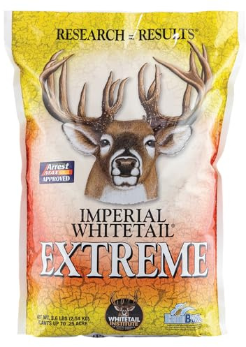 Whitetail Institute Extreme Deer Food Plot Seed, Perennial Seed Blend Designed for Poor Soil or Low Water Conditions, Highly Nutritious and Attractive to Deer, 5.6-Pound (.25 Acres)