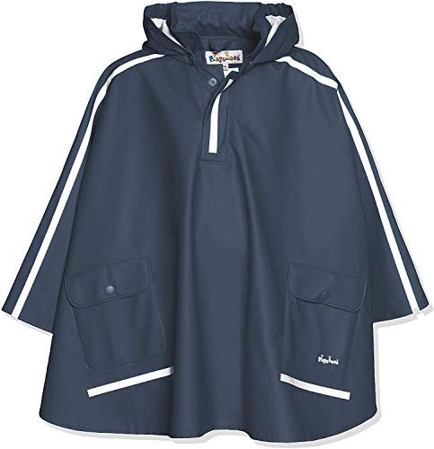 Playshoes Capa de Lluvia Larga Espalda Abrigo Impermeable, Azul (Blue 11), 140 para Unisex niños
