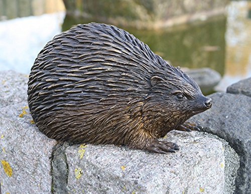 Unbekannt Bronzefigur Kleiner Igel Stacheligel Wildtier Skulptur Gartendekoration - 22x12x13cm
