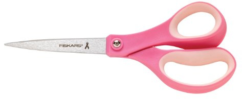 Fiskars 8 Inch Breast Cancer Awareness Scissors