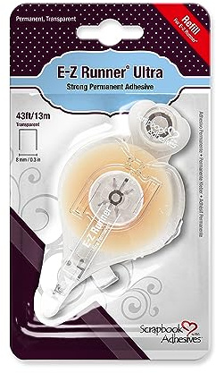 Scrapbook Adhesives by 3L double Sided E-Z Runner Ultra Strong Adhesive Refill, 42-feet