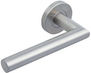 Vachette Poignée de Porte LC3 - Béquille sur Rosace Ronde Bec de Cane - pour Portes Épaisseur 30 à 48 mm - en Acier Inoxydable - Carré de 7 mm - Rosace Vendue Séparément - Garantie 2 Ans