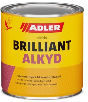 ADLER Brilliantalkyd - Grün, RAL6005 Moosgrün 750 ml - Kunstharzlack glänzend, Decklack für innen und außen, Wetterbeständigt, Bootslack, Yachtlack