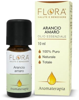 Flora Olio Essenziale Arancio Amaro, Aroma Naturale per Alimenti - 10 ml