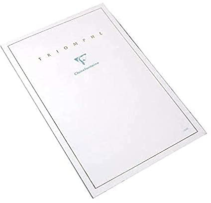 Clairefontaine Tablets Triomphe Schreibwaren, liniert, 50 Blatt, 21 x 29 cm, extra weiß, für Kalligraphen, Füllfederhalter und feine Korrespondenz