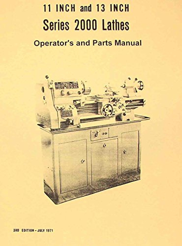 STANDARD MODERN 11 13 Metal Lathe 2000 Series Operator & Parts Manual