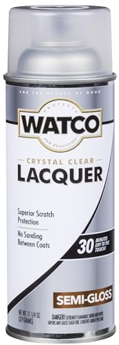 Watco 63181 Lacquer Clear Wood Finish Spray, 11.25 oz, Semi-Gloss Clear