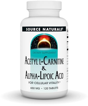 Source Naturals Acetyl L-Carnitine & Alpha-Lipoic Acid 650mg - 120 Tablets