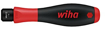 Wiha präziser Drehmoment-Schraubendreher TorqueFix® fest voreingestellte Drehmomentbegrenzung (26127) 0,5 Nm, 4 mm für kontrolliertes Verschrauben in festem Anwendungsbereich, hörbares Klicksignal beim Erreichen des Drehmomentwerts