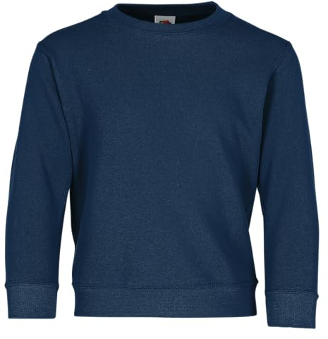 Fruit of the Loom Jungen Regular Fit Sweatshirt, Blau (Navy 32), Gr. 152 CM (Herstellergröße: 12/13 Jahre )