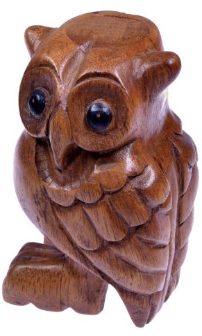 LOGOPLAY Flauto Gufo Misura 2 - Gufo Sonoro - Gufo Sonoro - Animale Sonoro - Gufo Musicale - Strumento Musicale/Percussione in Legno