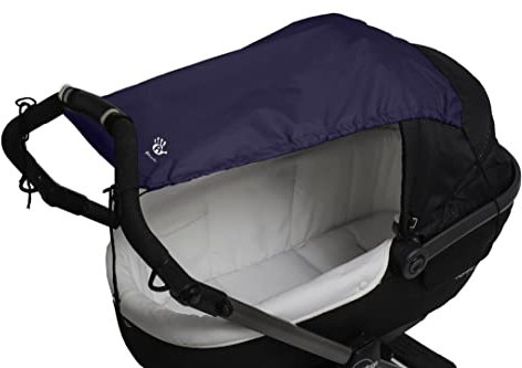 Altabebe (AL7010-01) Universal Sonnensegel mit UV Schutz 50+ für Kinderwagen Babywanne - reißfester Baby Sonnenschutz zum aufrollen - Farbe: marine