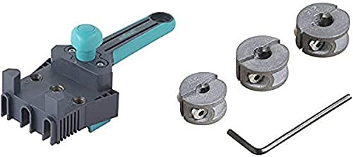 Wolfcraft Universal Dowel Jig (Practical Dowel Jig For Clean Corner) & Universal Depth Stop Set 3 Pcs. I 2755000 I For Restricted-Depth Drilling