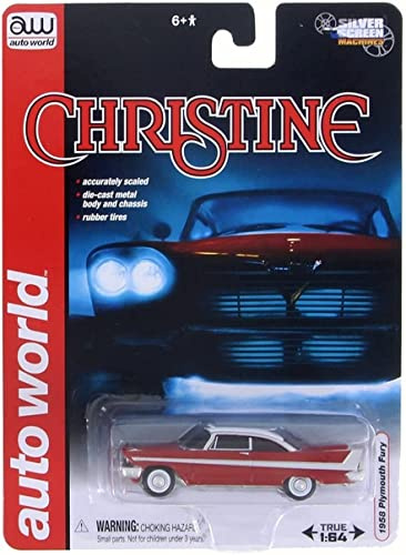 AUTO WORLD AWSS6401 Plymouth Fury - Cristina (1/64, Rojo/Blanco)