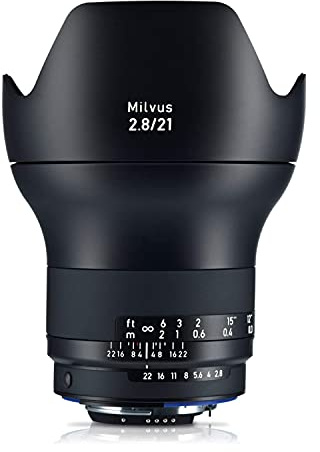 ZEISS Milvus 21mm f/2.8 Full Frame Camera Lens for Nikon F-Mount ZF.2, Black