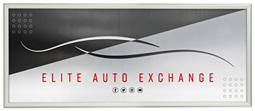 Metal Snap Frames 22” x 56” Prints Silver Brushed Aluminum Wall Mounted Poster Holders – Quick Clip Picture Displays Have Frontloading Systems