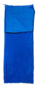 C.A.O. - Couvertures Premium Polar en 100% Polyester - Couleur Bleu - Longueur 185 cm - Largeur 80 cm (Sac de Couchage) - 160 cm (Plaid) - Diamètre ø 16 cm x H29 cm