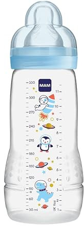 MAM Easy Active Baby Bottle, Blue, 1 Count (Pack of 1)