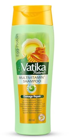 Vatika Naturals Egg Protein Shampoo - 400 ml, Enriched With Goodness Of Egg Protein & Multivitamin, To Repair & Fortifies Damage Hair