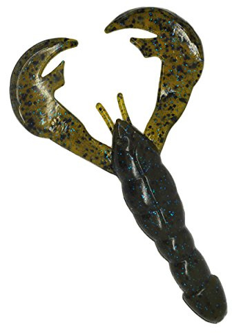 Strike King Rage Craw 4-Inch Fishing Lure, Soft Plastic Grub, Unique Design, Realistic Pincers, Slender Body, 4-Inches, 7-Pack