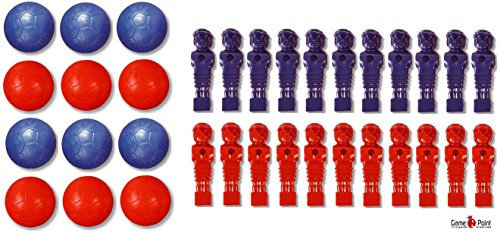 GamePoint Tischfußball-Kicker-Starter-Set, Figuren passend für alle 16 mm Stangen