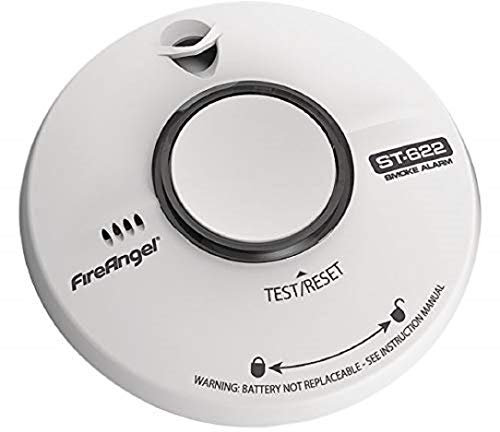 FireAngel ST-622T Thermoptek Smoke Alarm – 10 Year Sealed Lithium Battery, Multi-Sensor Optical Detection, Easy Install, Standalone FireAngel Smoke Alarm for Home