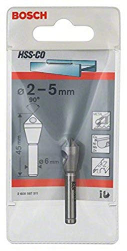 Bosch 2 608 597 511 - Avellanador con taladro transversal - 10,0 mm, 2-5, 45 mm, 6 mm (pack de 1)