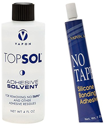 Vapon No Tape Liquid Adhesive (1 oz) and Topsol Adhesive Remover Solvent (4 oz) bundle