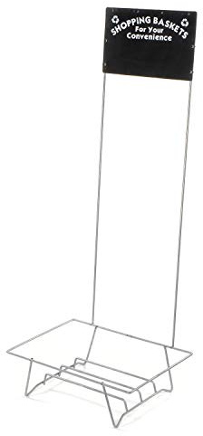Good L GLWSS Shopping Basket Stand with Black Sign