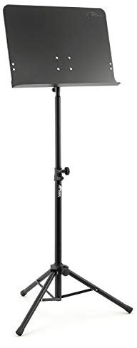 TIGER MUS14-BK Teleskop-Notenständer - Orchester, Schulen, Sänger und Solo-Musiker- Schwarz