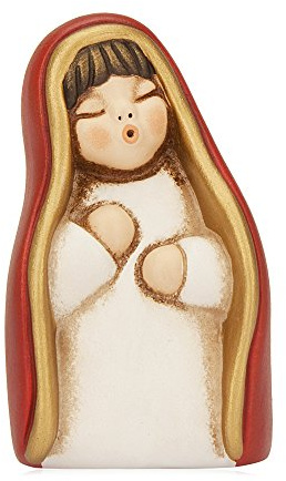 THUN® - Vergine Maria - Versione Rossa - Statuine Presepe Classico - Ceramica - I Classici