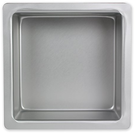 PME Professional Aluminum Square Cake Pan (7 x 7 x 4), silver, standard