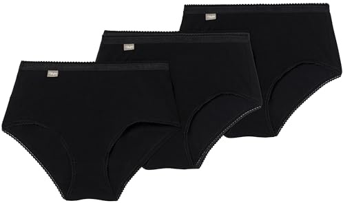 Playtex Femme Coton Stretch x3 Culotte, Noir, M