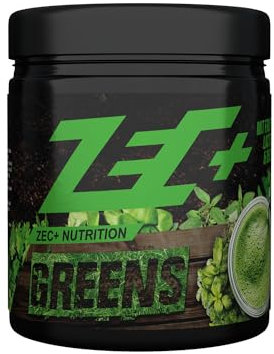 ZEC+ GREENS Superfood Drink – Mikronährstoffe Pulver 150g – mit Gerstengras, Spirulina & Chlorella, reich an Vitaminen & Mineralstoffen, 100% vegan, Made in Germany