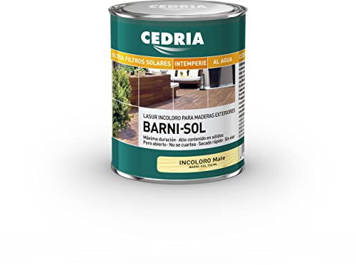 Barniz exterior/interior incoloro al agua mate de la marca Cedria Barnisol - 4 litros -