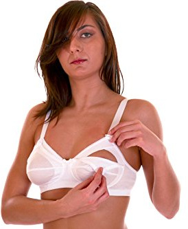 Premamy - Reggiseno per Premaman, Coppa Morbida, Cotone Jersey, per Allattamento - Bianco - IV (M)