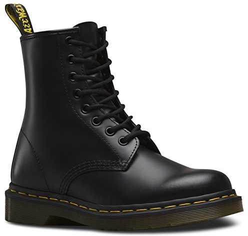 Dr. Martens Damen 1460 10072004 Combat Boots, Schwarz Black Smooth, 43 EU