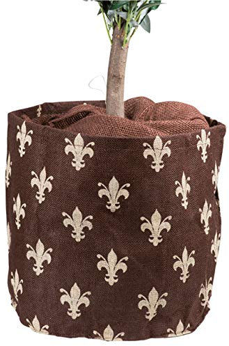 Videx-Winterschutz Jute-Übertopf Lilie, braun/beige, H: 45cm, B: 55cm