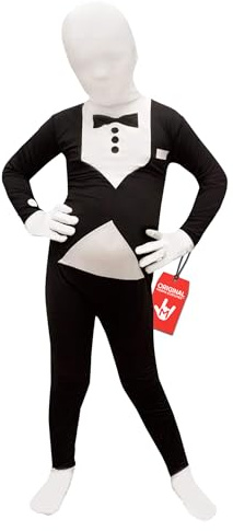 Morphsuits KPTUL helkroppsdräkt, unisex barn, smoking, L