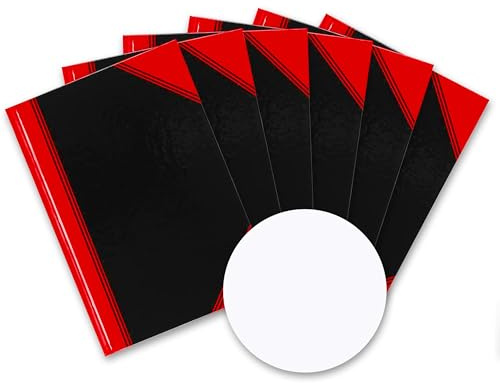 Bantex A4 blank, 192 sidor, 70 g/m², inbunden svart, 6 stycken